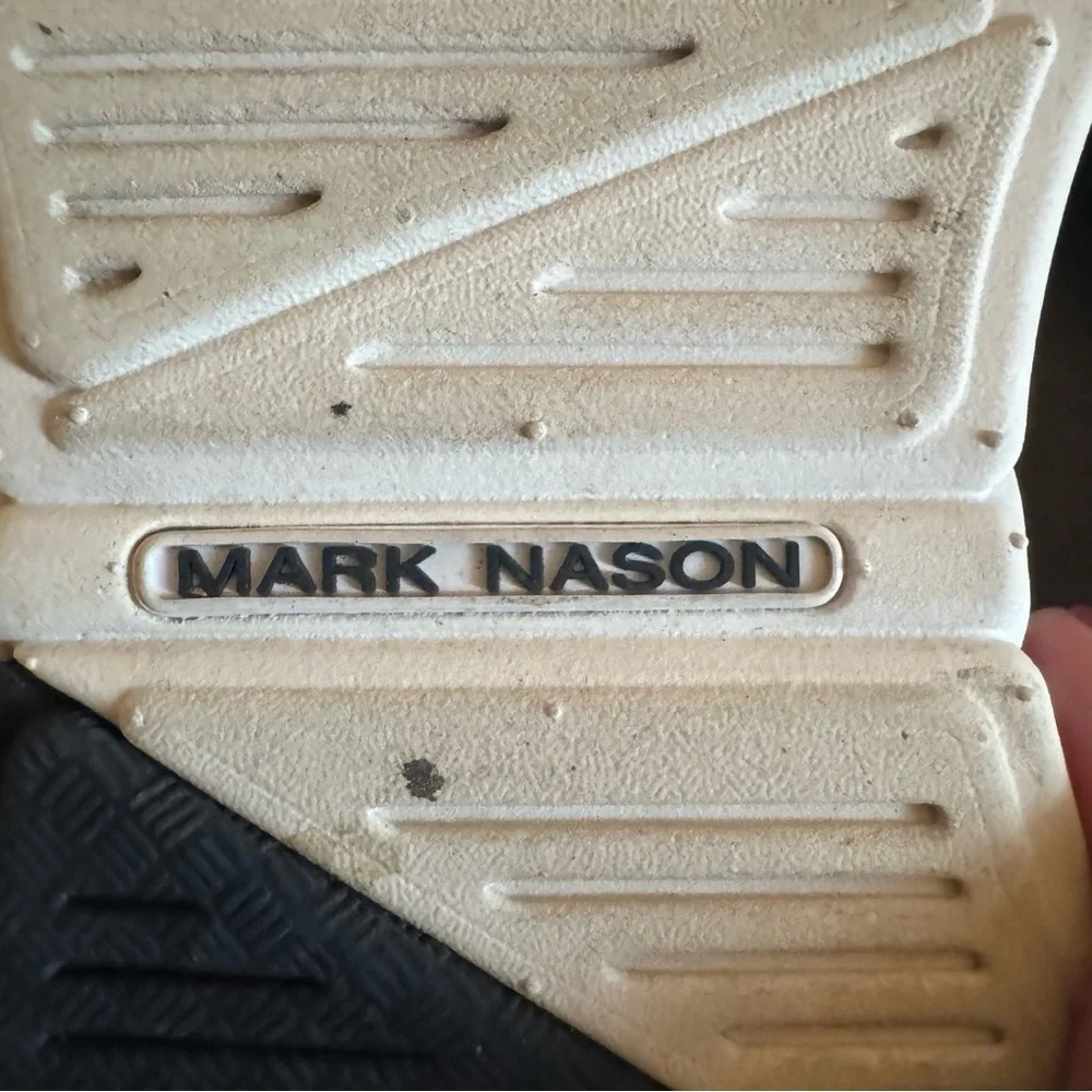 Mark Nason A-Line Tricia Blue and White Sneakers